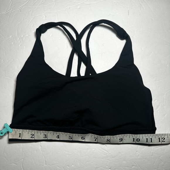 Lululemon Women’s Black Energy Medium Support Gym Yoga Crossback Bra- Size 2 - Picture 6 of 8